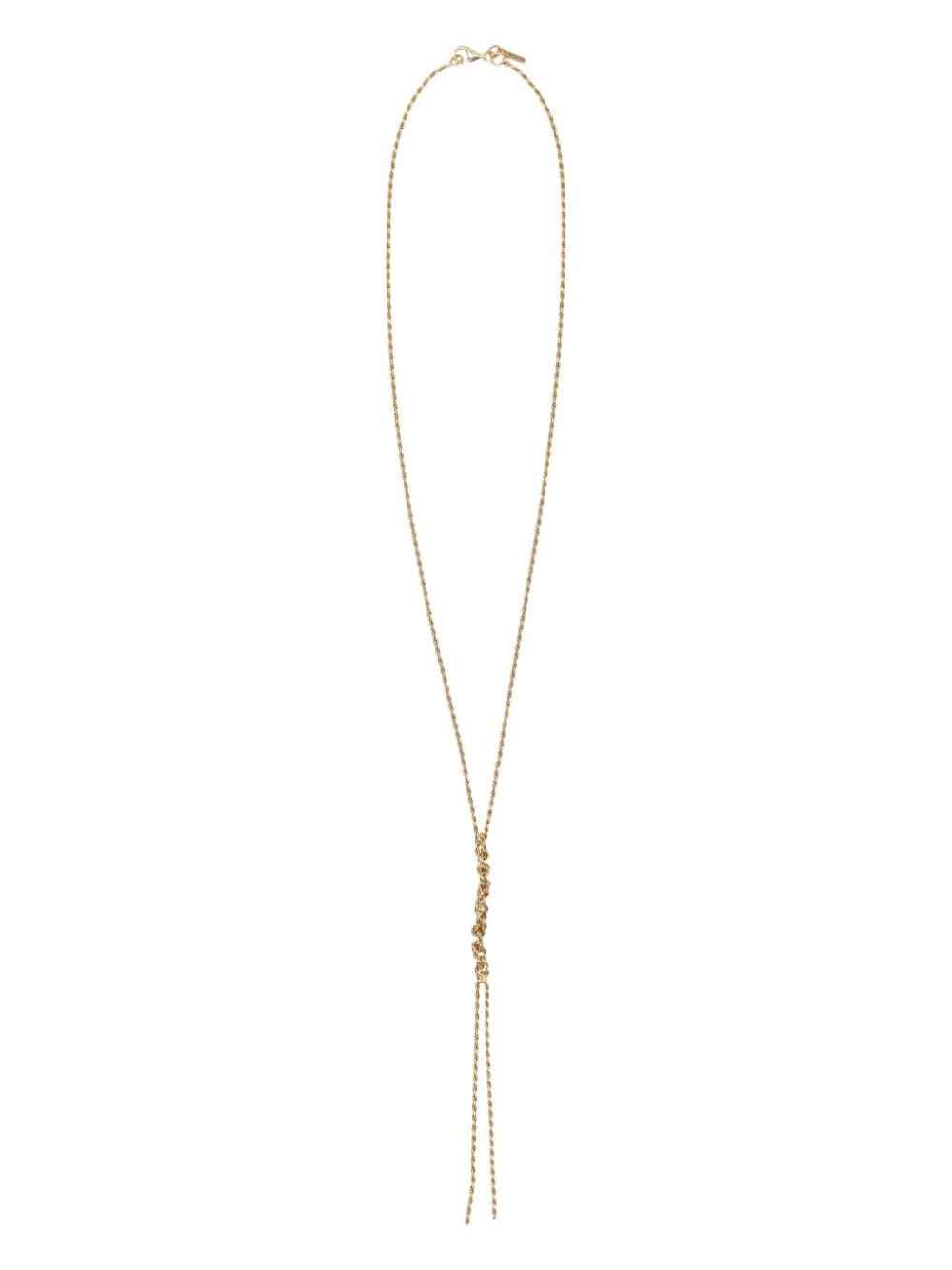 Emanuele Bicocchi Knotted Drop Necklace In Metallic