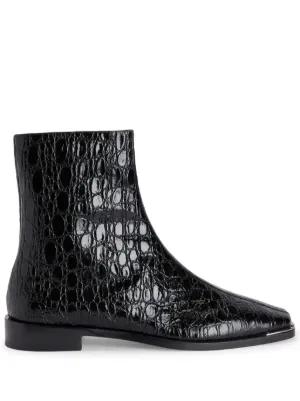 alexander mcqueen レザーポインテッドサイドジップヒールブーツ Alexander McQueen Cuban Stack レザーブーツ | ブラック | FARFETCH JP