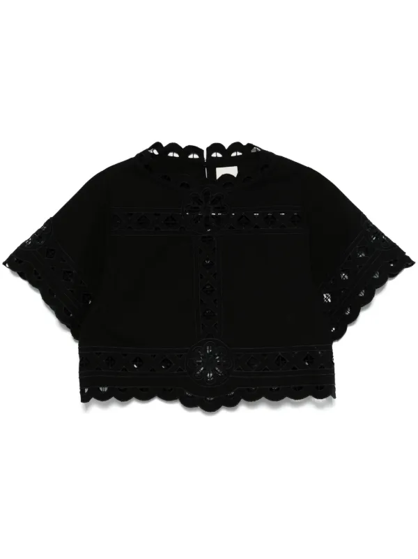 Isabel 2024 Marant Black Cropped Blouse New 4 Small