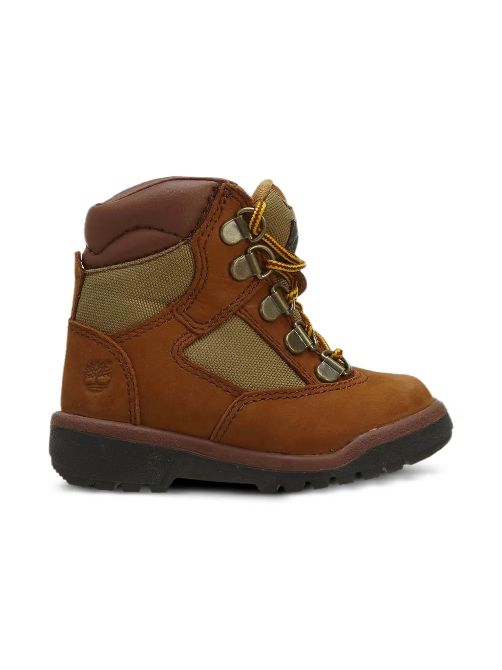 Timberland Kids 6-Inch Field "Dark Brown Light Brown" boots
