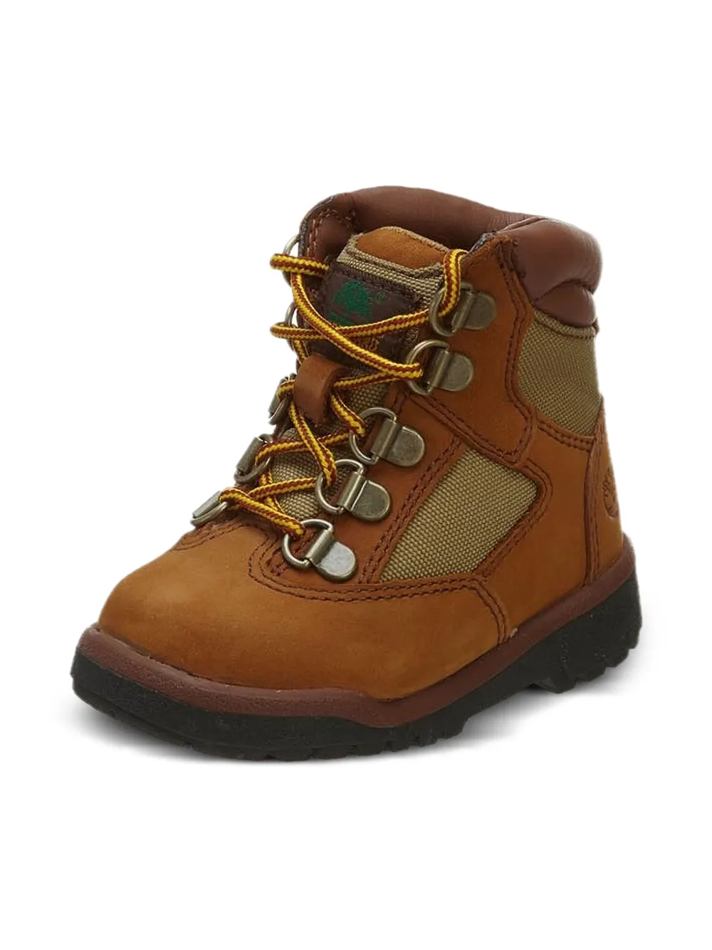 Timberland Kids 6-Inch Field "Dark Brown Light Brown" boots