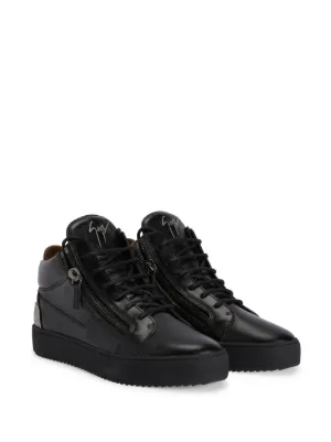 ●GIUSEPPE ZANOTTI●メンズ Kriss ハイカット スニーカー KRISS - Mid top sneakers - Black | Giuseppe Zanotti - USA