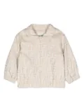 Fendi Kids FF-logo jacquard jacket - Neutrals