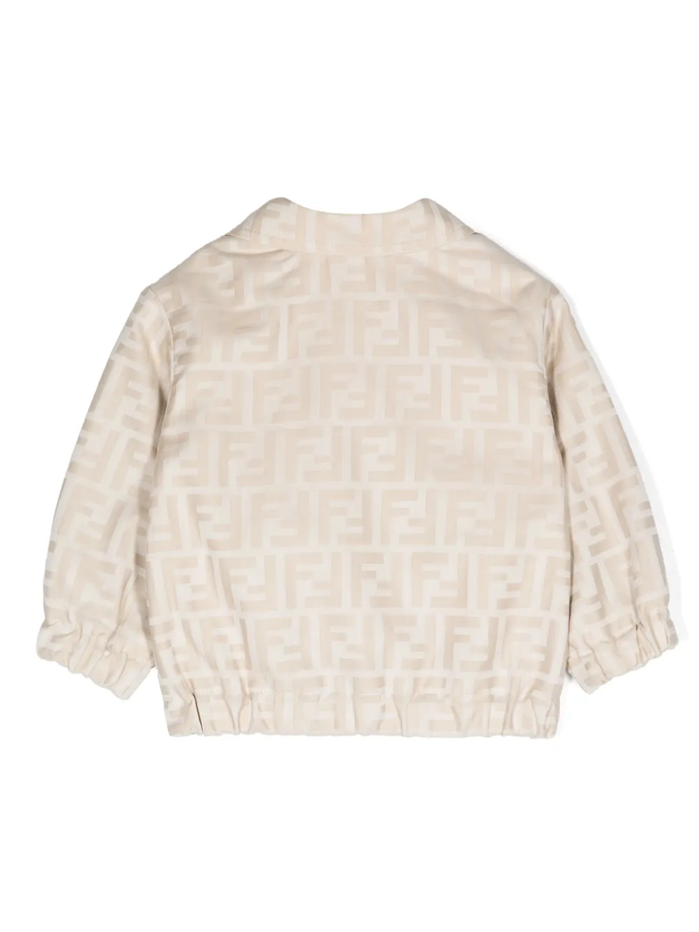 Fendi Kids Jack met FF-logo jacquard Beige