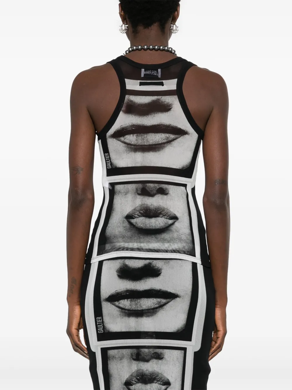 Jean Paul Gaultier Mesh top Zwart