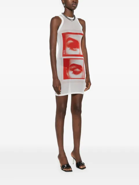 Jean Paul Gaultier face-print mesh mini dress 2430FRO250T553 - 2
