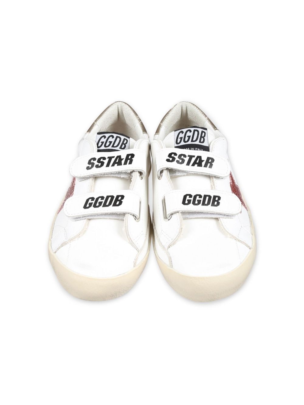 Golden Goose Kids Old School leren sneakers Wit