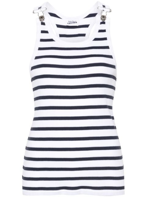 Jean Paul Gaultier ribbed striped tank top