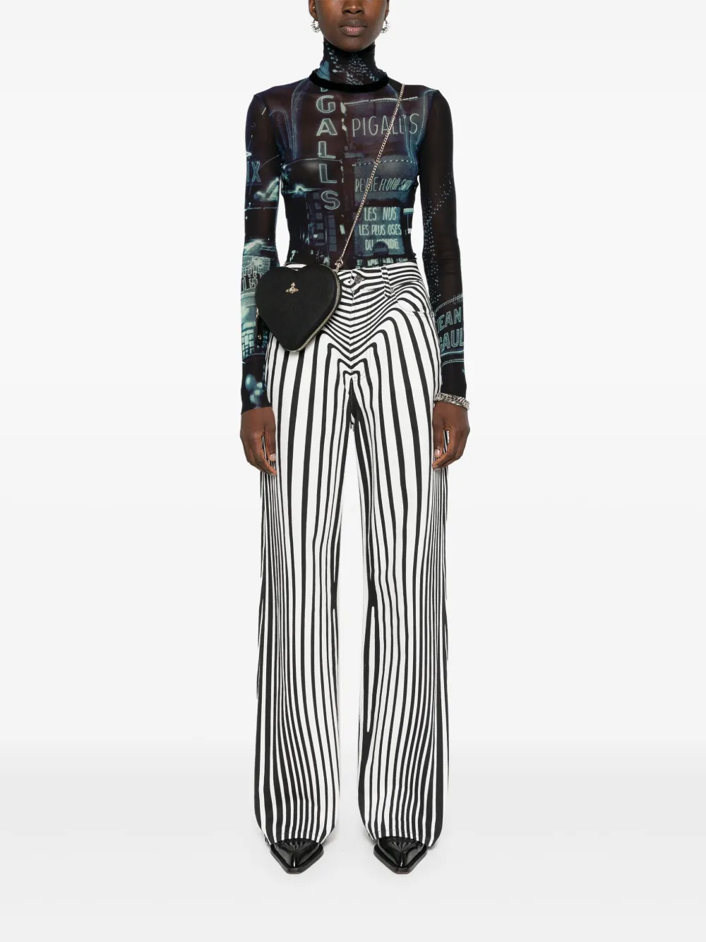 Jean Paul Gaultier playera de malla con estampado Pigalle | Playeras y jerséis | Image 2