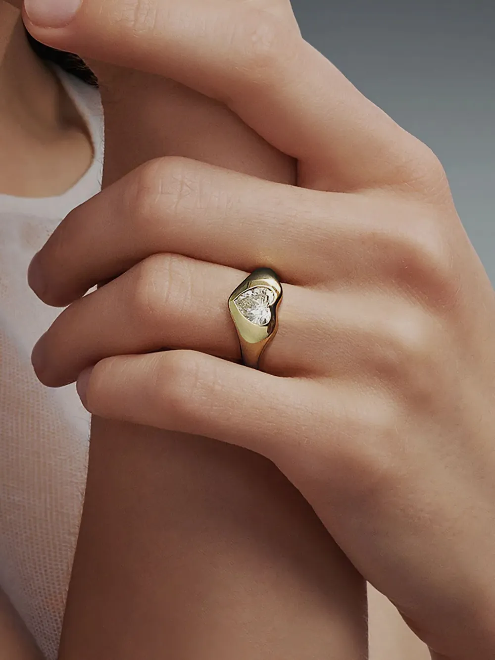 Loev 14kt Recycled Yellow Gold Curve Diamond Ring In Gold