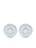 LOEV 18kt recycled white gold Toi et Moi checkerboard earrings - Silver