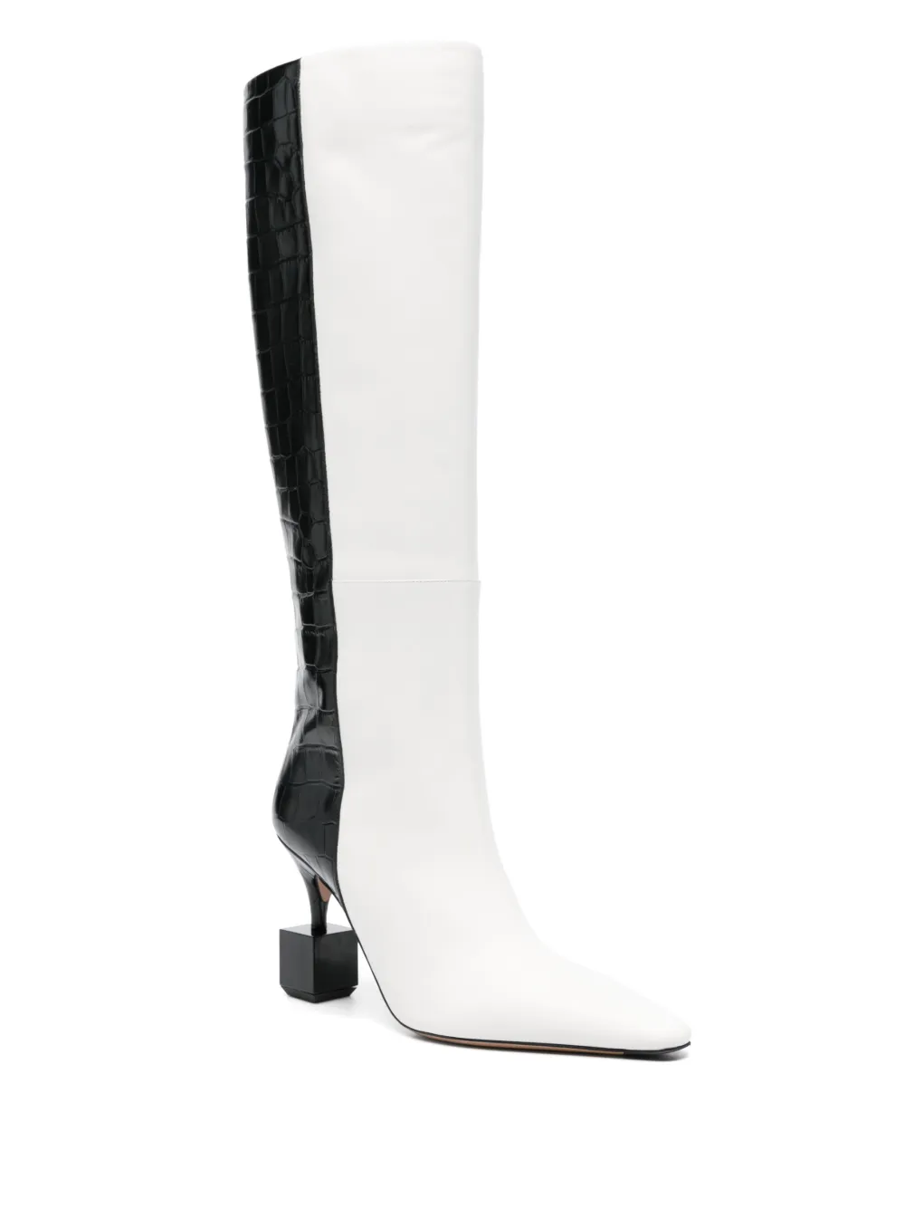 Shop Jacquemus 90mm Les Bottes Bisou Boots In White