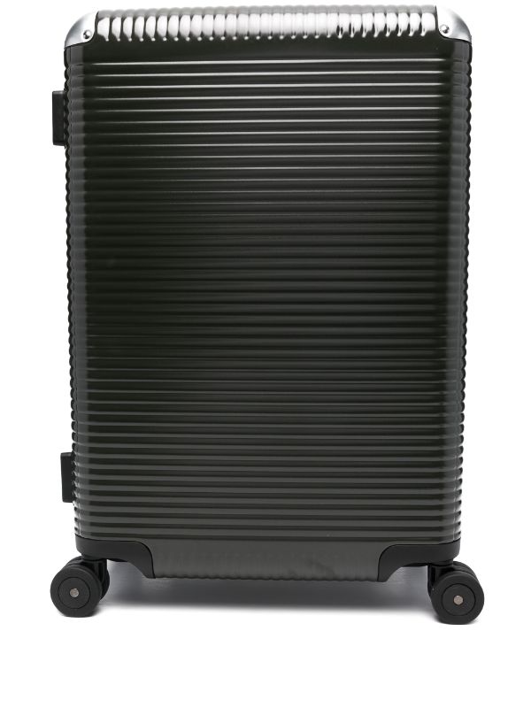 FPM Milano Bank Light Spinner 68 Ribbed Suitcase | Green | FARFETCH HK