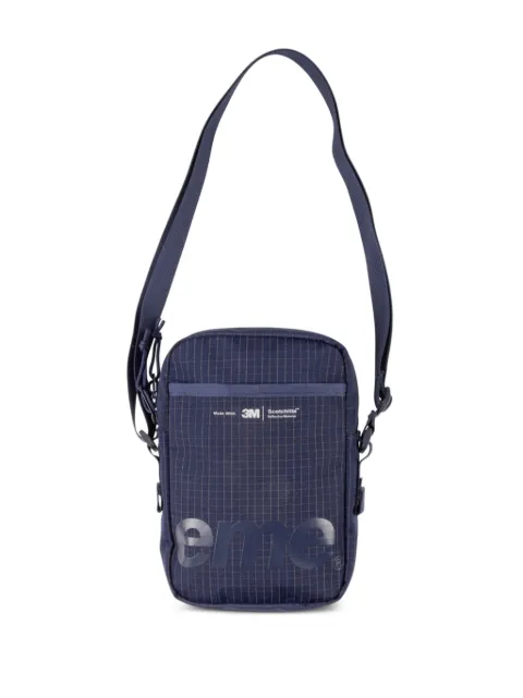 Supreme logo-print grid-pattern shoulder bag SU361 - 1