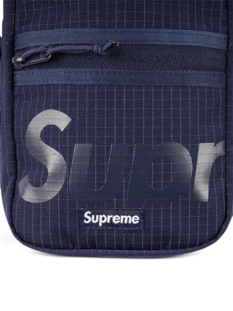 Supreme logo-print grid-pattern shoulder bag SU361 - 2