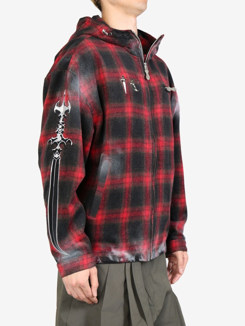 THUG CLUB Arab Sword hooded jacket - Rood