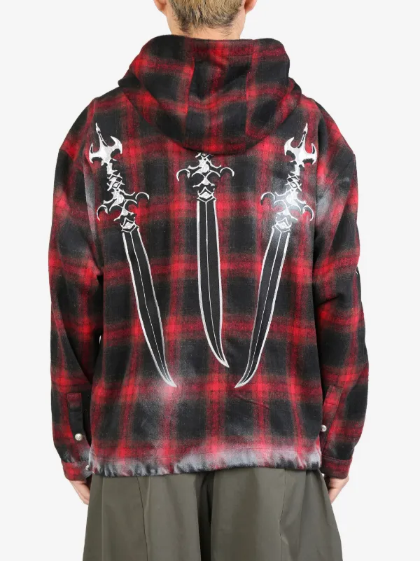 THUG CLUB Arab Sword Hooded Jacket | Red | FARFETCH ID THUG CLUB Arab Sword Hooded Jacket | Red | FARFETCH ID