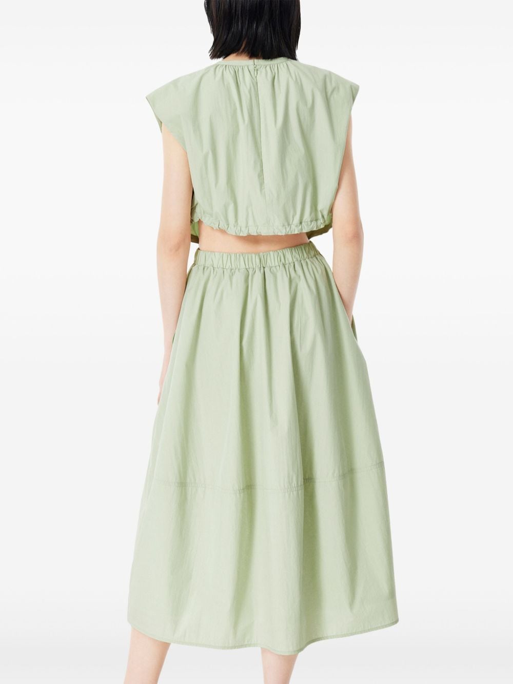 Shop Studio Tomboy Cur-out Sleeveless Midi Dress In Green