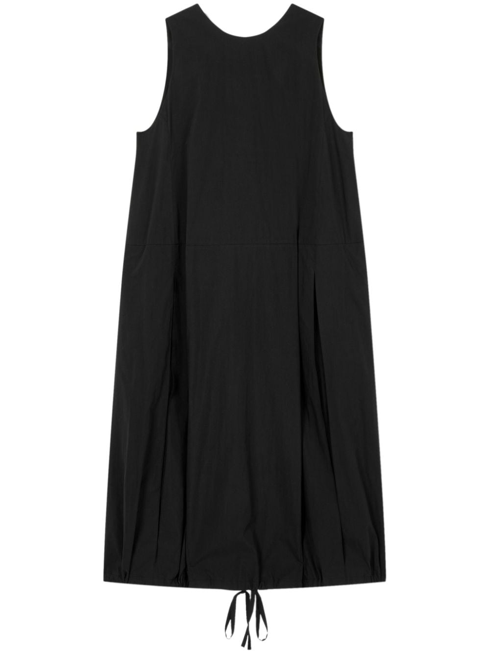 Studio Tomboy Sleeveless String-detail Midi Dress In Black