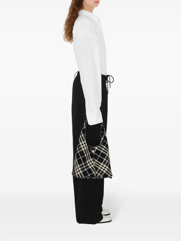 Burberry Small Check Shoulder Bag | Black | FARFETCH