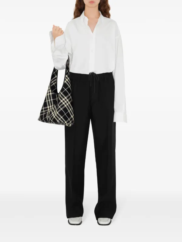 Burberry Small Check Shoulder Bag | Black | FARFETCH