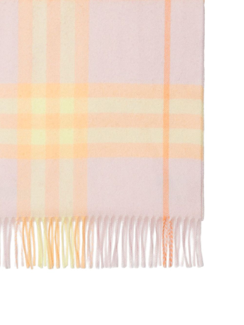 Burberry checked cashmere fringe scarf Men