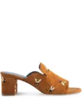 Blue Bird Shoes 60mm Hive suede mules - Brown