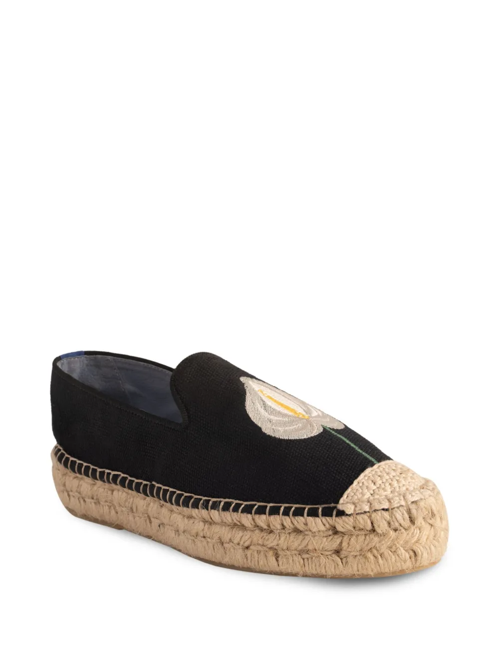 Blue Bird Shoes Anthurium katoenen espadrilles - Zwart
