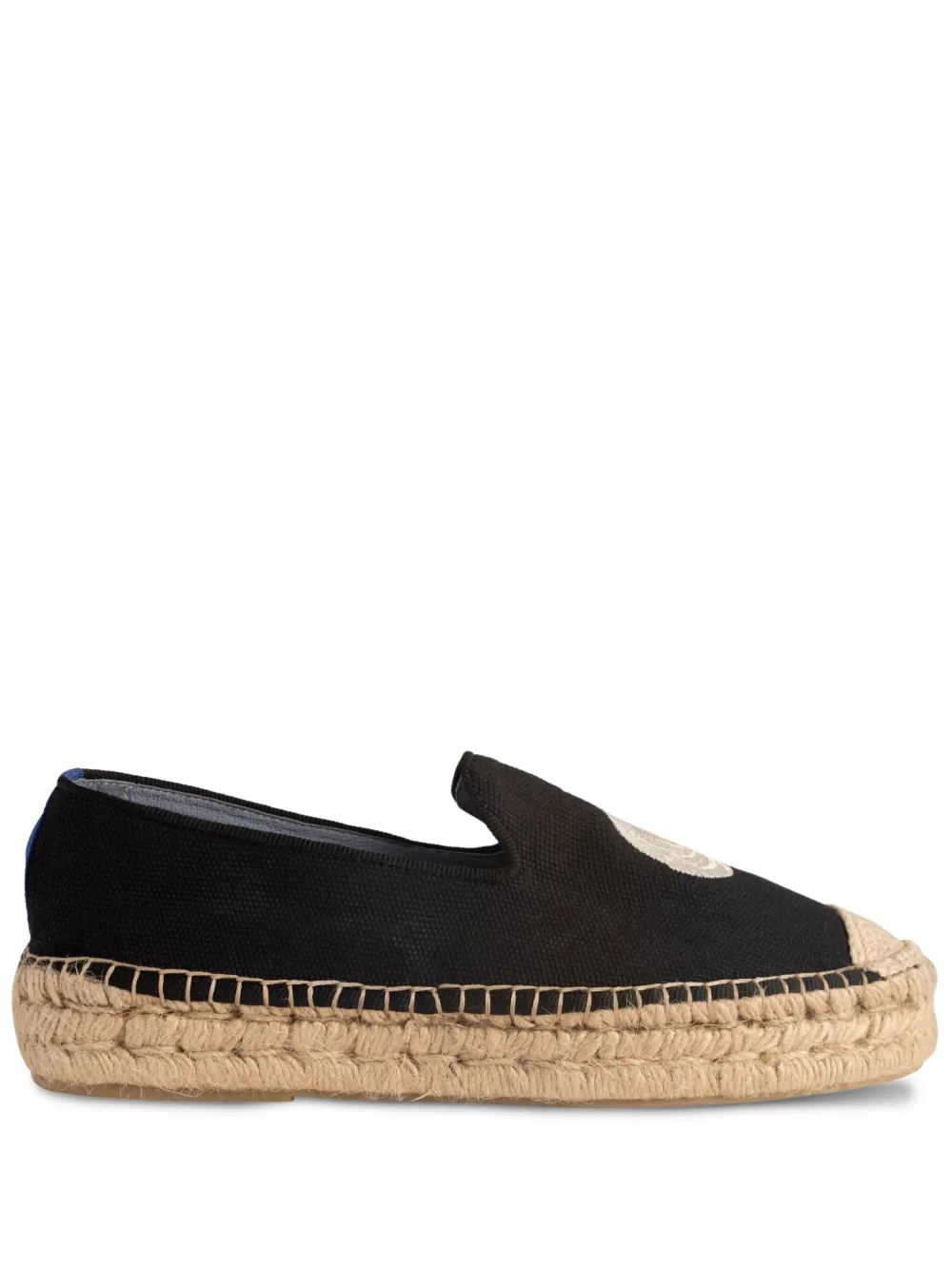 Blue Bird Shoes Anthurium katoenen espadrilles Zwart