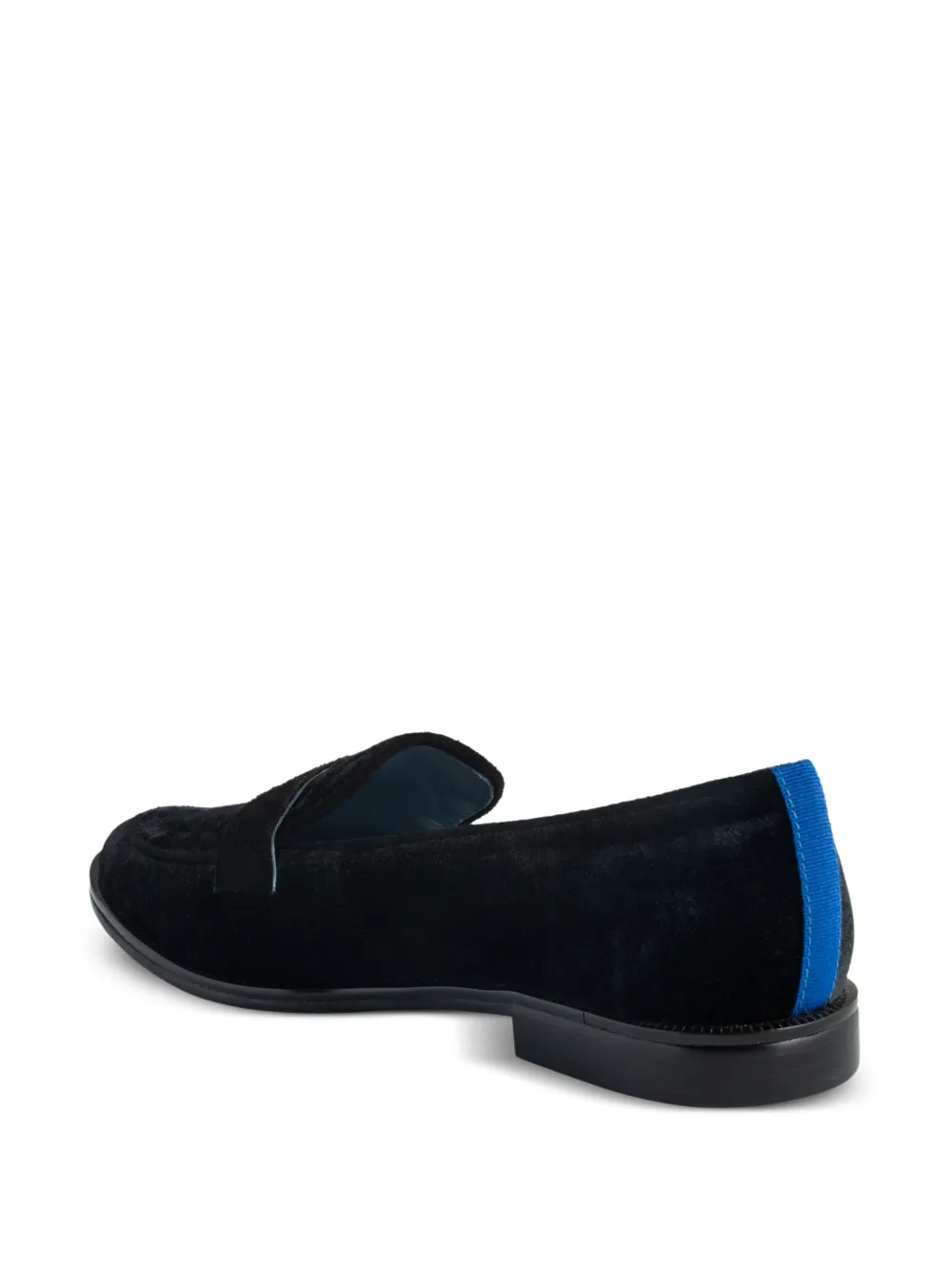 Blue Bird Shoes Penny fluwelen loafers Zwart