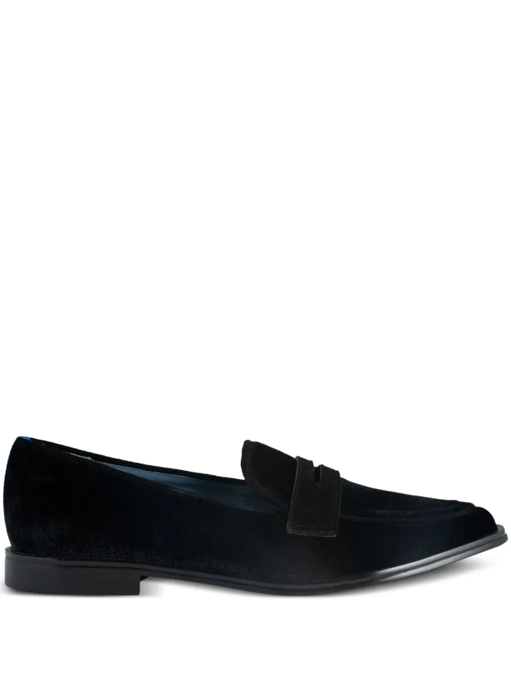 Blue Bird Shoes Penny fluwelen loafers Zwart