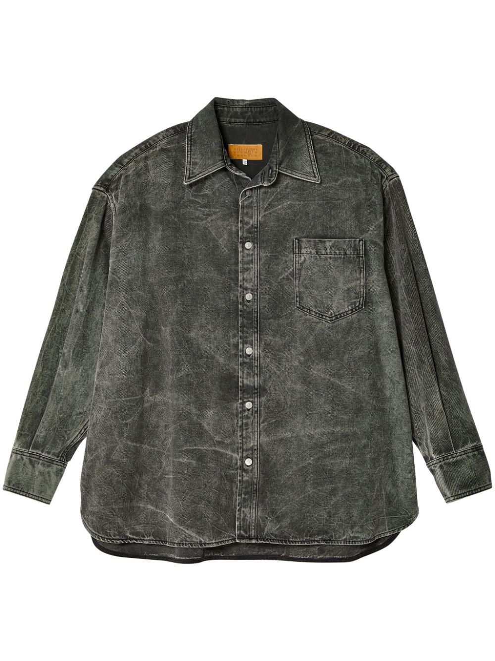 MM6 Maison Margiela long-sleeve cotton denim shirt - Grey