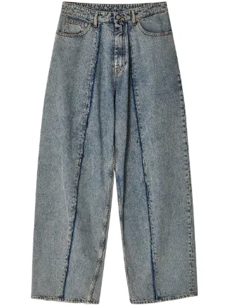 MM6 Maison Margiela レイヤードワイドジーンズ デニム MM6 Maison Margiela ワイドジーンズ | ブルー | FARFETCH JP