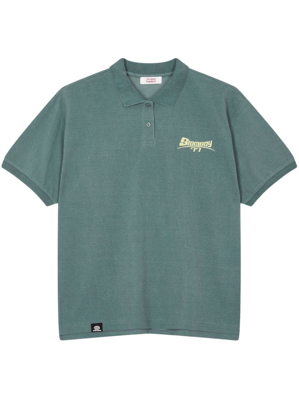 Studio Tomboy Youth Logo-embroidered Polo Shirt In Green