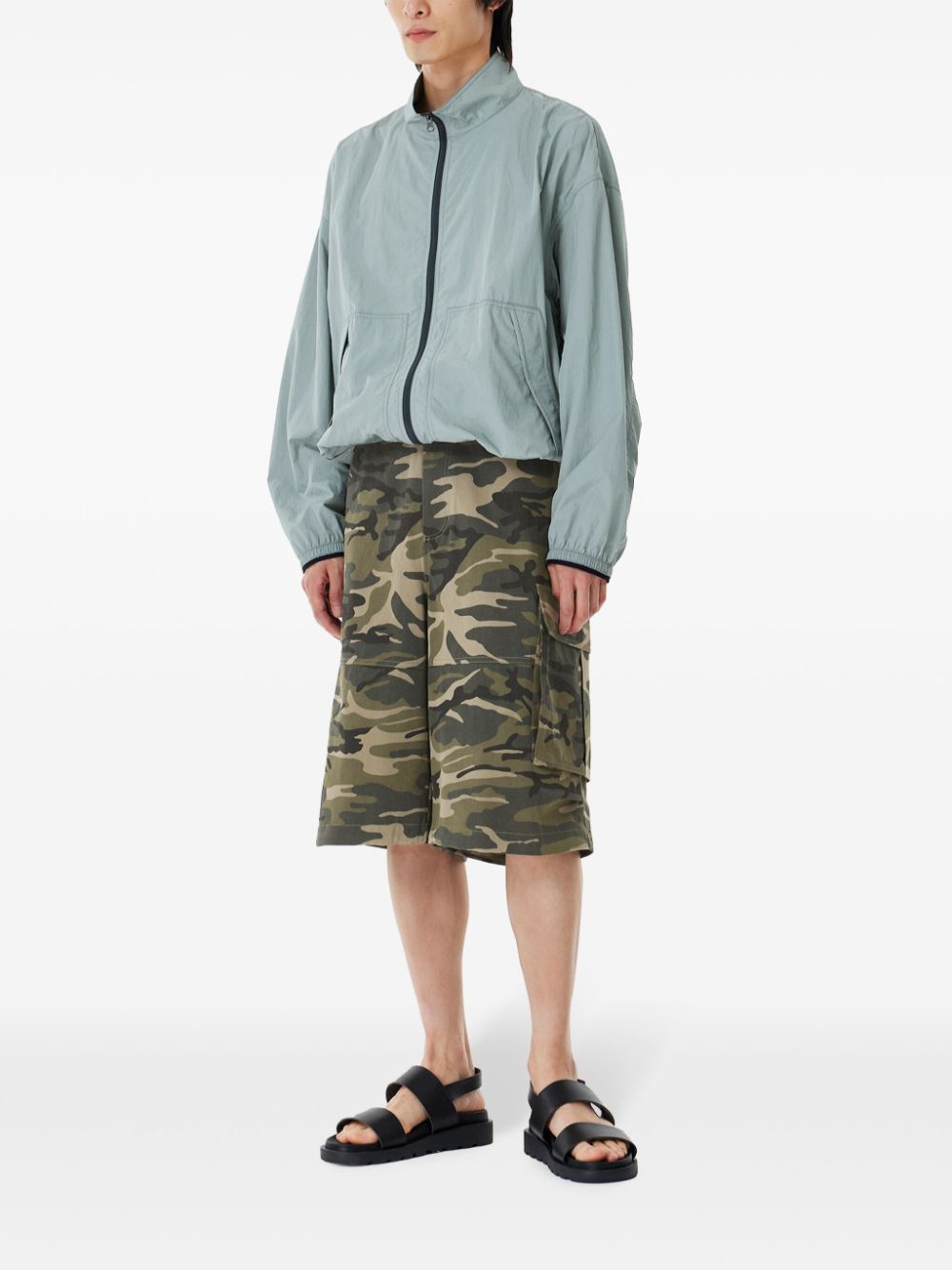 STUDIO TOMBOY Cargo shorts met camouflageprint - Groen