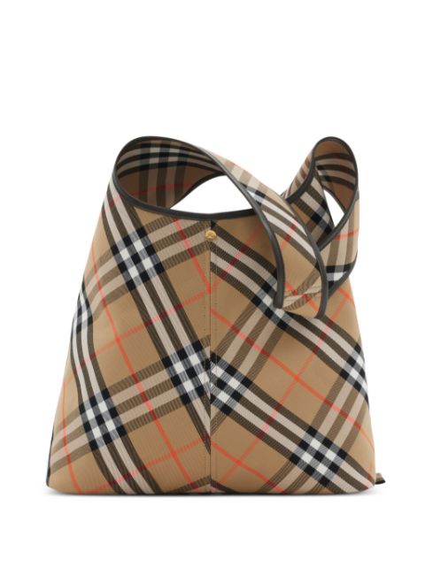 Burberry large check shoulder bag Women