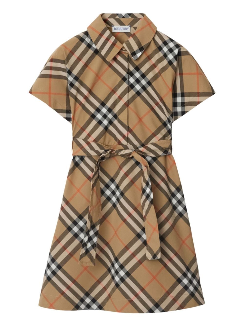 Burberry Kids' Vintage Check-pattern Dress In Brown