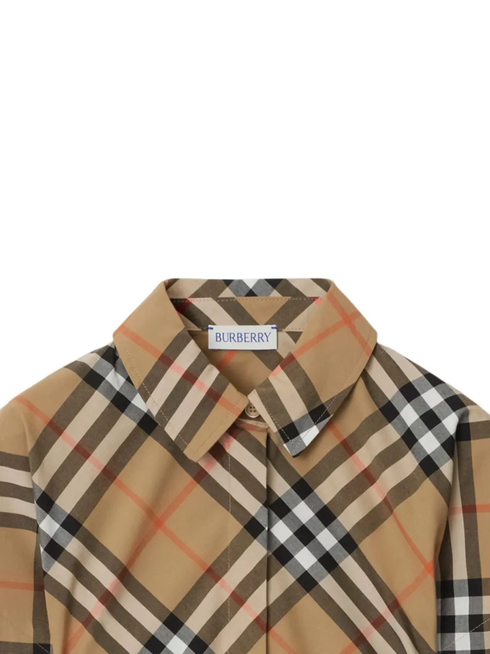 Burberry Kids Jurk met Vintage Check Beige