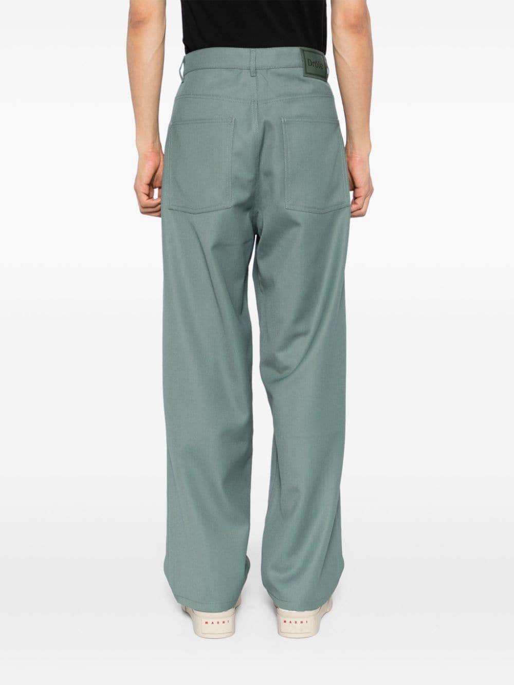 Shop Drôle De Monsieur Le Pantalon Baggy In Green