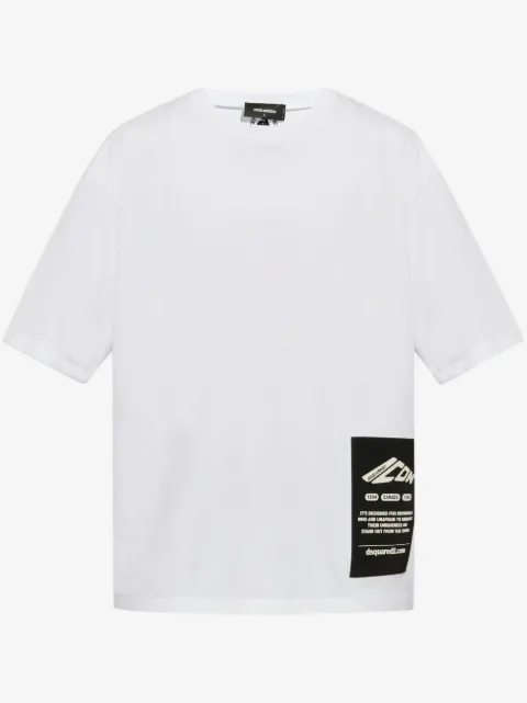 DSQUARED2 맥시 로고 패치 티셔츠