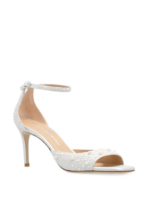 faux-pearl-embellished 75mm leather sandals