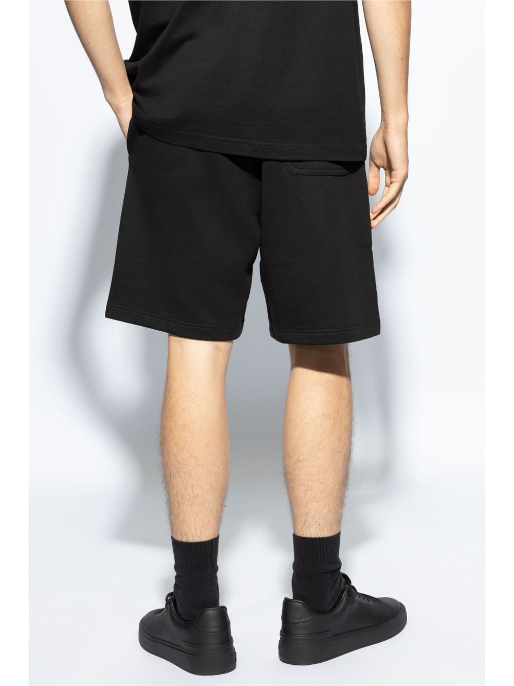 Shop Diesel P-bisc-d Cotton Shorts In Black