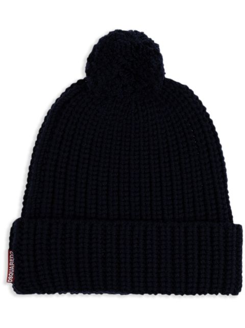 DSQUARED2 ribbed-knit pompom beanie Women