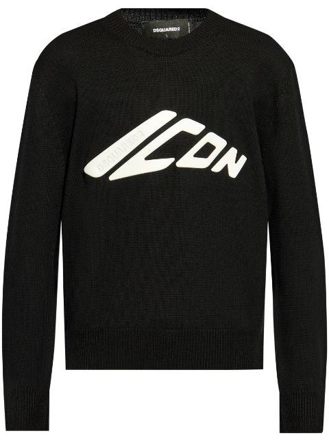 DSQUARED2 Icon logo-print virgin wool jumper Men