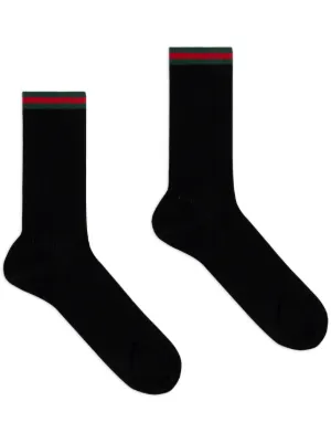 Gucci Molina Mesh calf socks in outlet black large