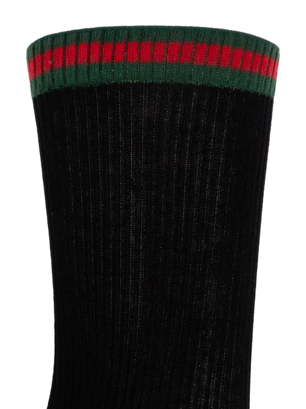 Gucci web-striped cotton-blend Socks | Black | FARFETCH