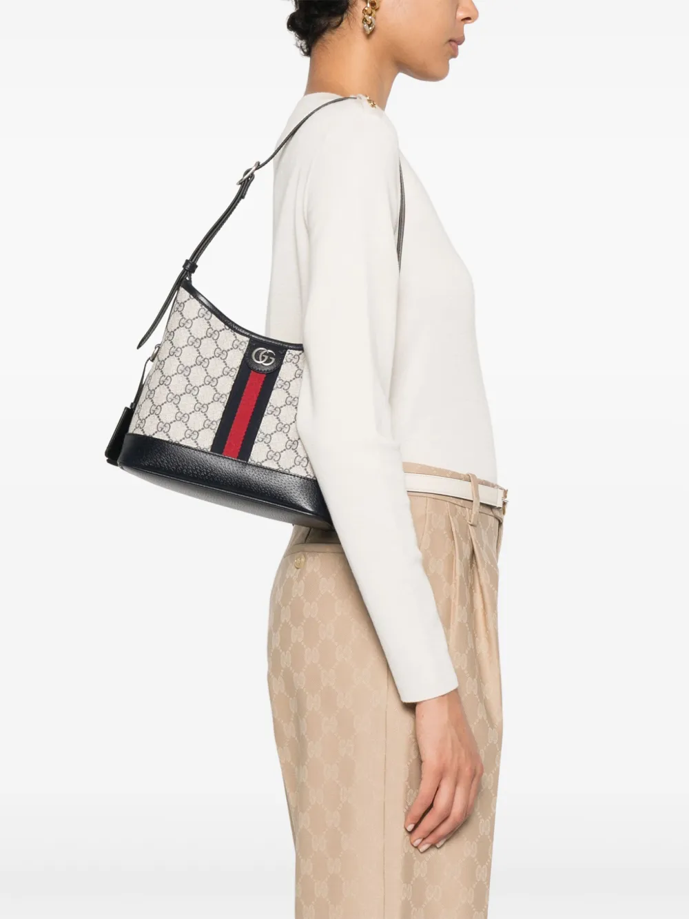 Gucci Ophidia GG schoudertas - Beige