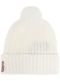 DSQUARED2 ribbed-knit pompom beanie - White