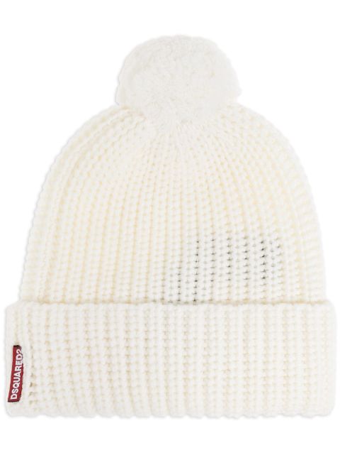 DSQUARED2 ribbed-knit pompom beanie Women