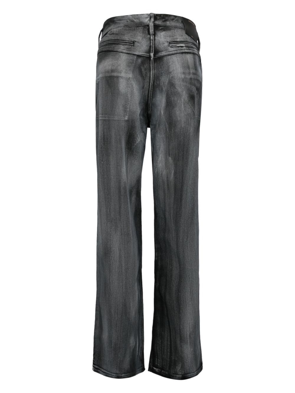 Shop Juntae Kim Gloves Patchwork Jeans In Grey